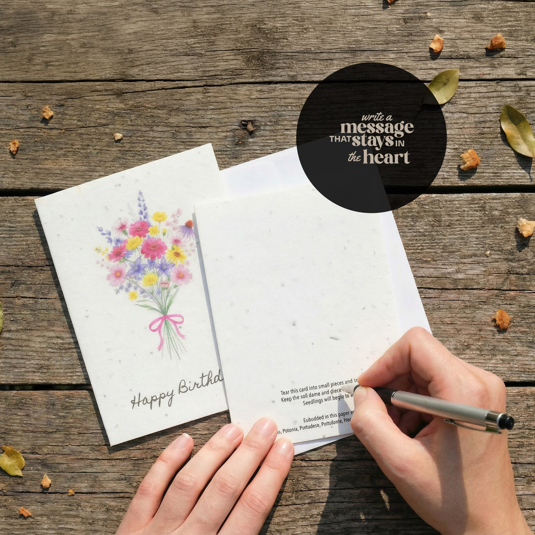 Bloom Birthday Cards eco-friendly greeting card with vibrant flowers for celebrating birthdays