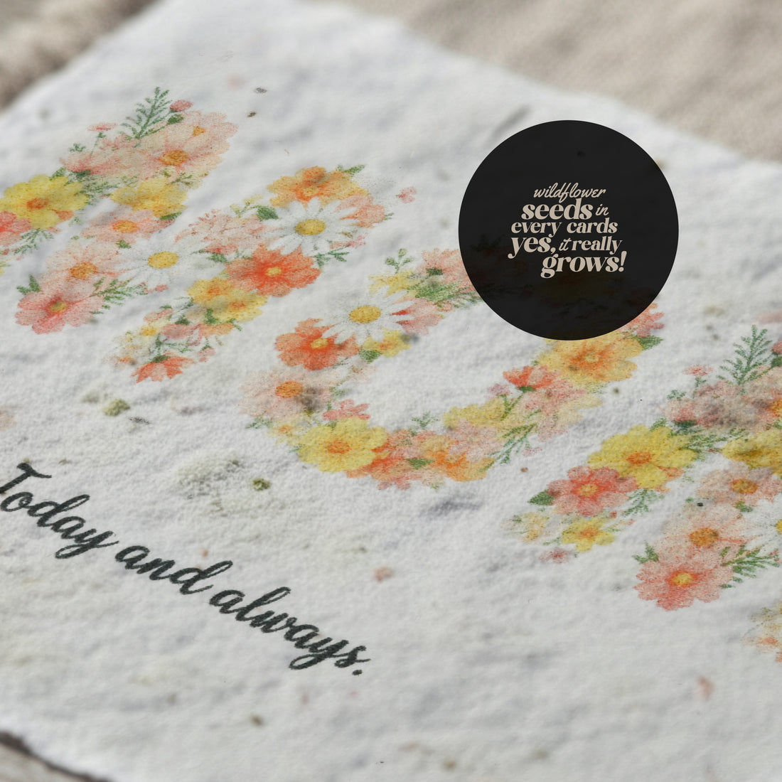 Watercolor floral card designed for Mother&