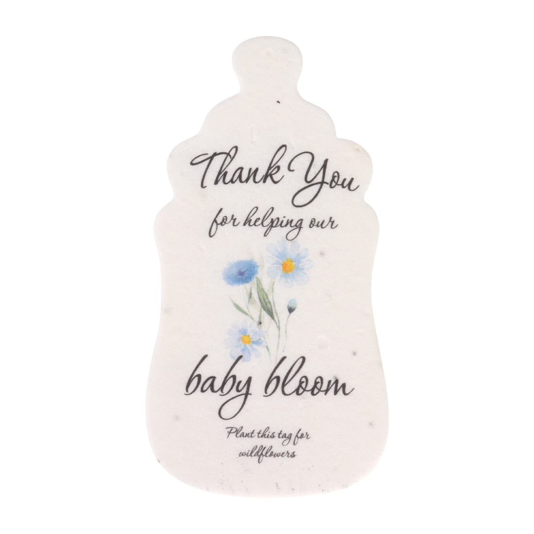 Baby Bottles Plantable Seed Paper –  Set of 15 (Blue) - Seed Bloom Gifts