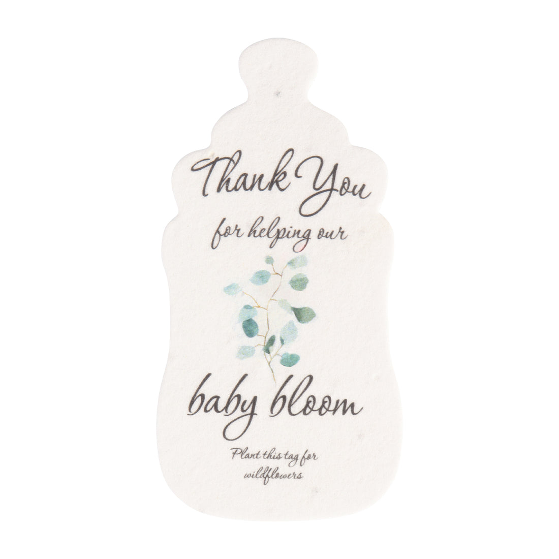 Baby Bottles Plantable Seed Paper –  Set of 15 (Green) - Seed Bloom Gifts