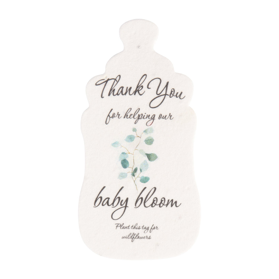 Baby Bottles Plantable Seed Paper –  Set of 15 (Green) - Seed Bloom Gifts