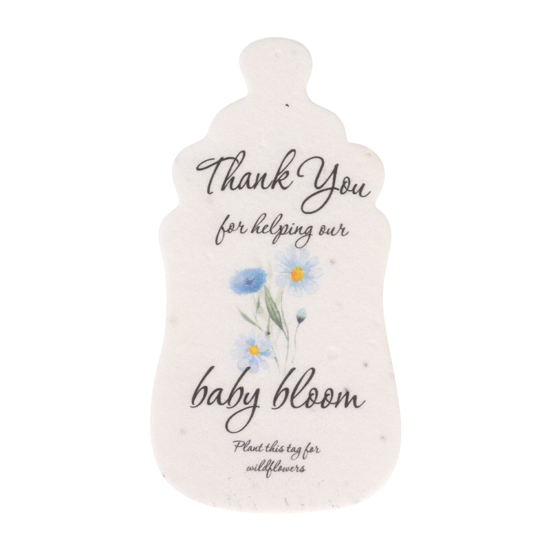 Baby Bottles Plantable Seed Paper –  Set of 15 (Blue) - Seed Bloom Gifts