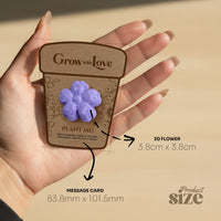 3D Purple Flower Plantable Seed Paper- Set of 24- Seed Bloom Gifts