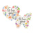 Hearts and Butterfly Favor seed paper, let love grow design