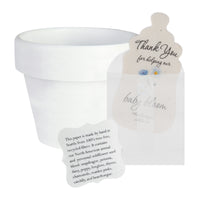 Baby Shower Bundle  5 – Blue Baby Bottle Seed Paper Favors with Terracotta Pots (30 Sets)