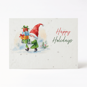 Customized holiday hang tag santa design
