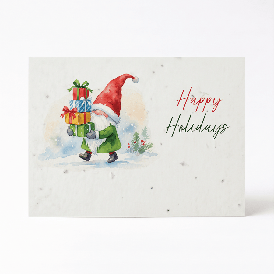 Customized holiday hang tag santa design