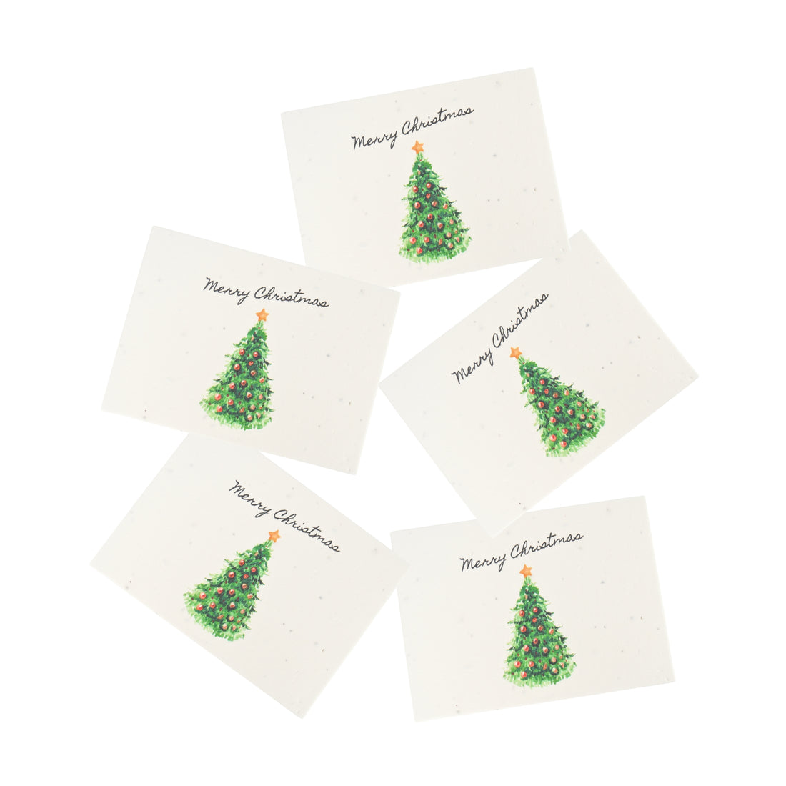 Set of Christmas-themed coasters with trees and &